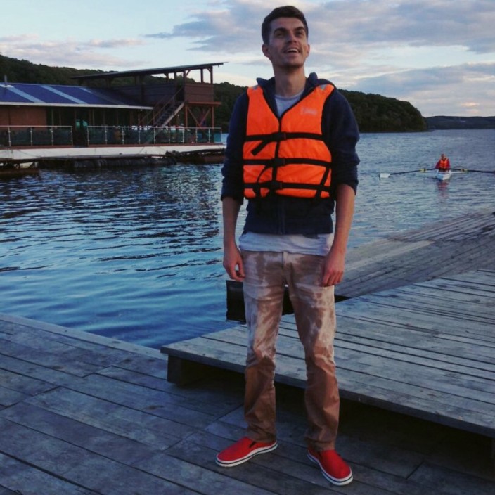 Илья Кабанов и каяк